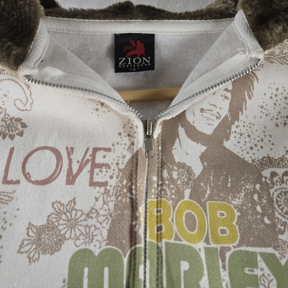 Zion Rootswear Bob Marley Love Hoodie - Brown, Green, Yellow